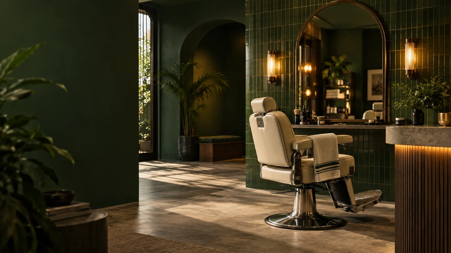 Concept: a calm studio ready for its next appointment